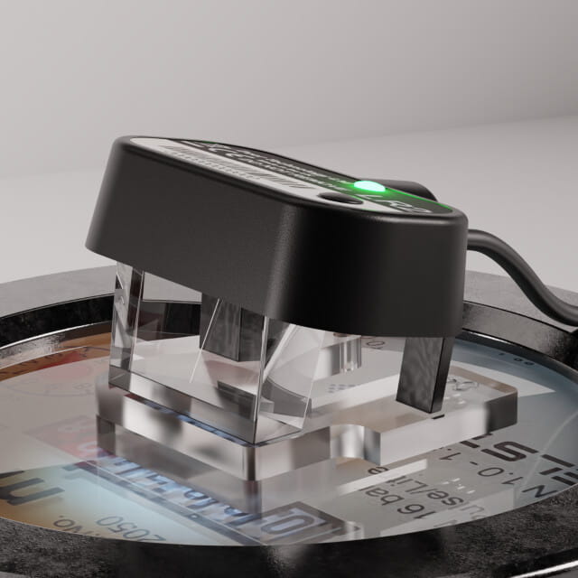 Deer Tech close up of logger attached to water meter